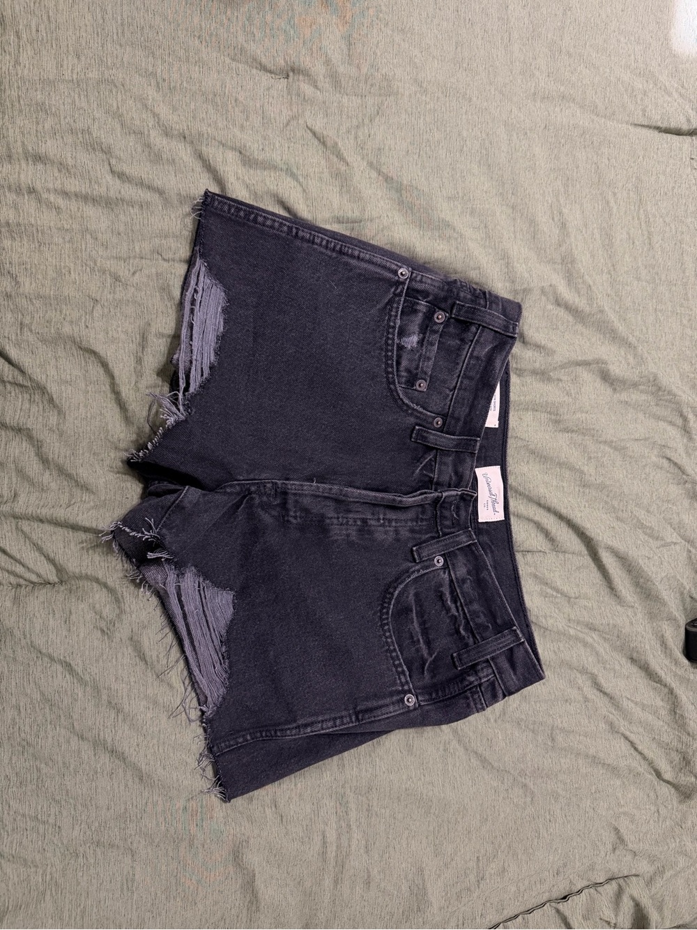 Universal Thread Black Distressed Denim Cutoff Shorts